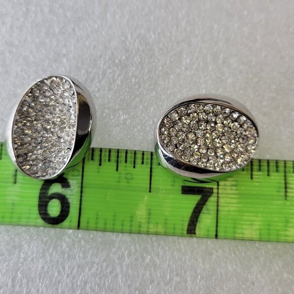 Silver Tone Crystal Fashion Earrings - Picture 5 of 13